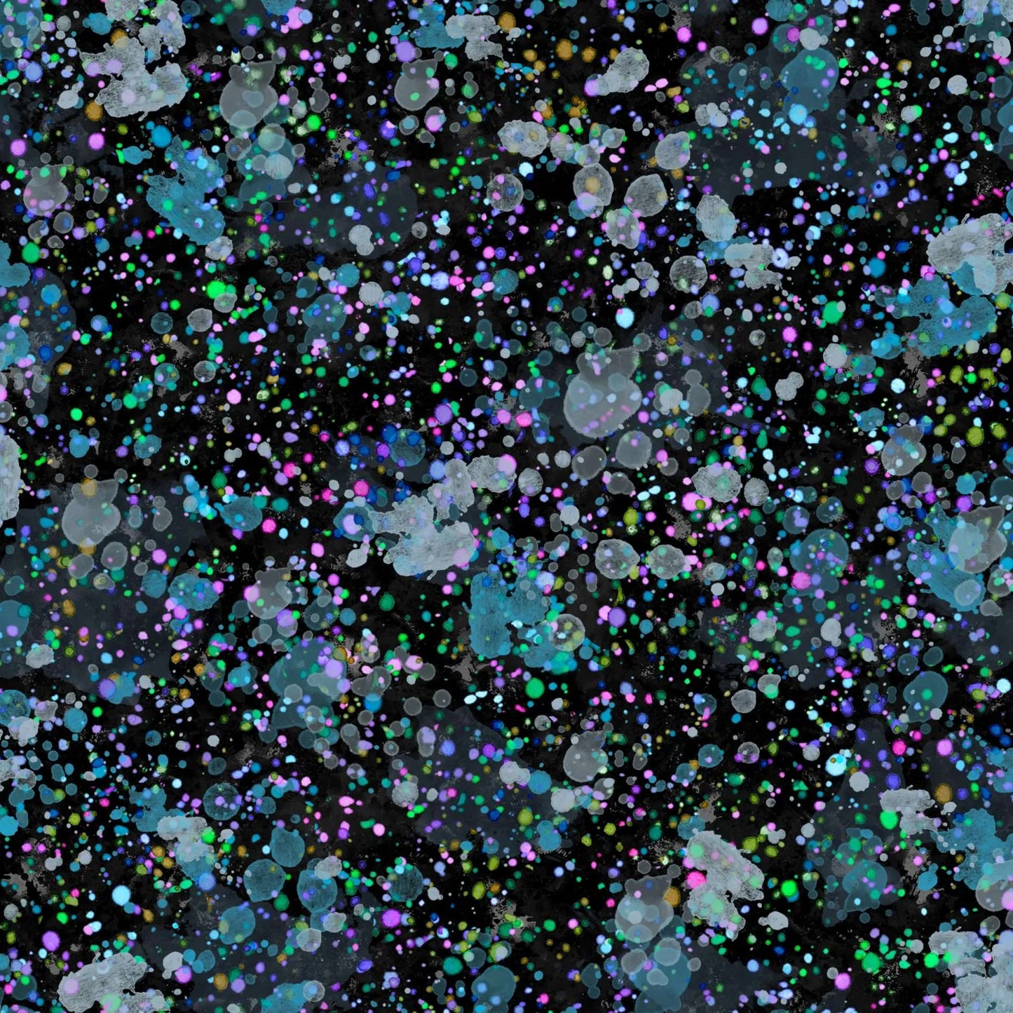 OASIS FABRICS SPOT ON ! SPLATTER BLACK OA-597695