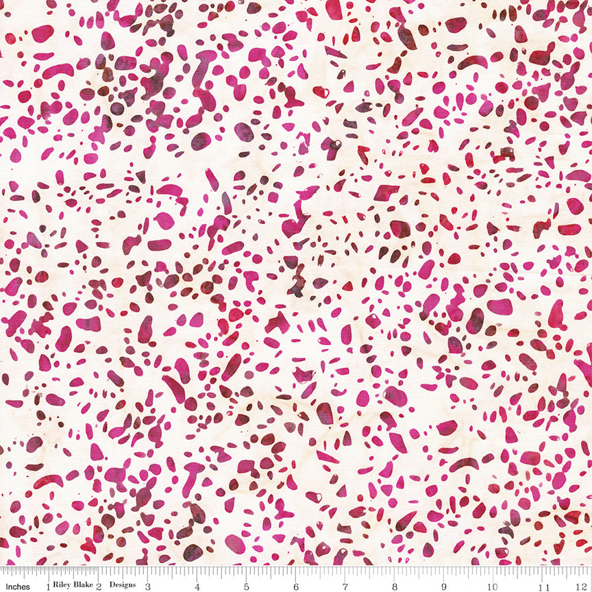 Riley Blake Designs Batiks Basics Terrazzo Cranberry Chip BT21800-125