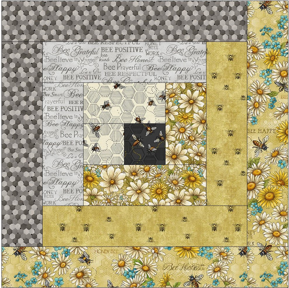 Paintbrush Studios - Bee Kind Log Cabin Kit 12 blocks