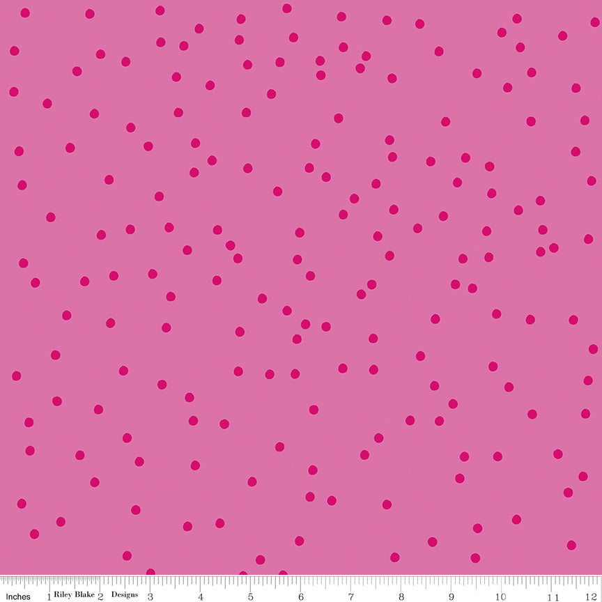 Riley Blake Designs On The Dot by Sew Yeah Quilting C17030-Bubblegum