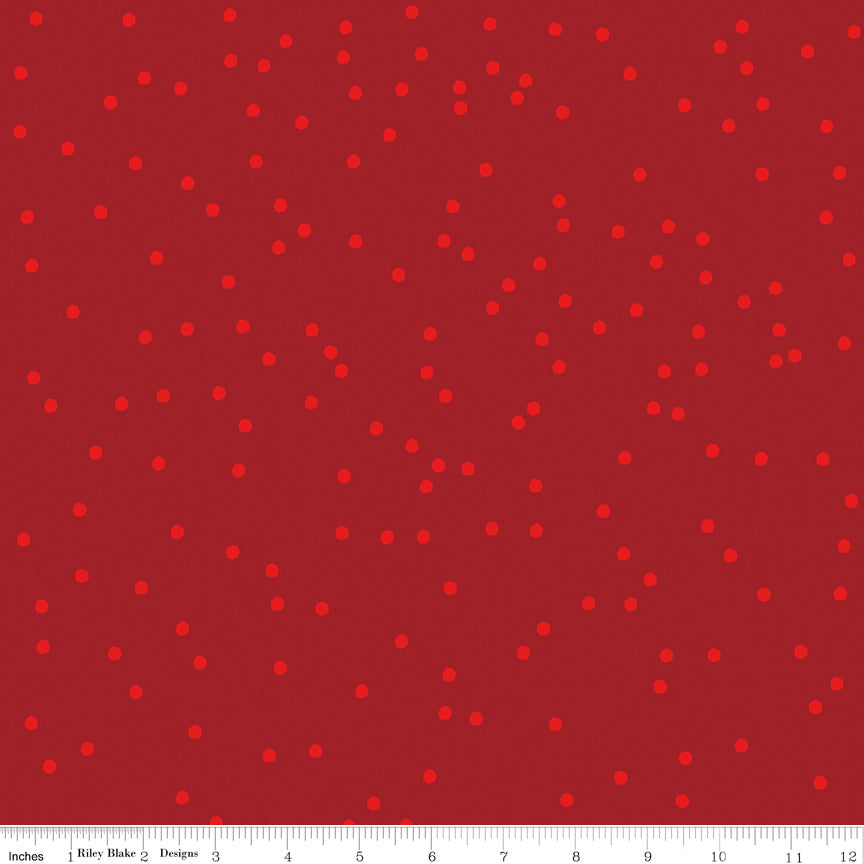 Riley Blake Designs On The Dot by Sew Yeah Quilting C17030-Crimson