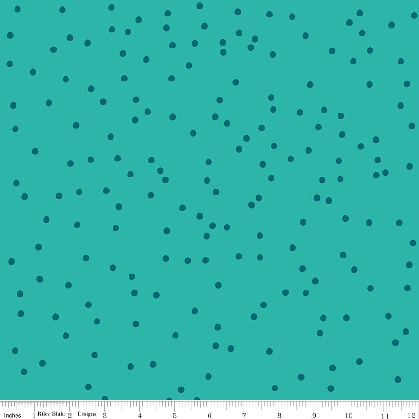 Riley Blake Designs On The Dot by Sew Yeah Quilting C17030-Peacock