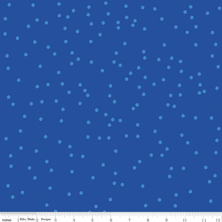 Riley Blake Designs On The Dot by Sew Yeah Quilting C17030-Royal