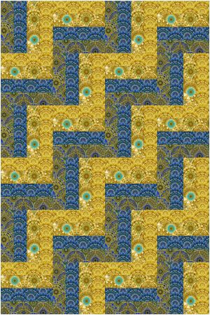 Robert Kaufmann - Jaikumari Rail Fence Quilt Kit 2