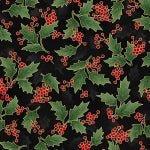 HOFFMAN FABRICS HOLIDAY ELEGANCE V7167-4G BLACK/GOLD