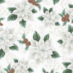 HOFFMAN FABRICS Christmas Splendor W7776-3S White Silver