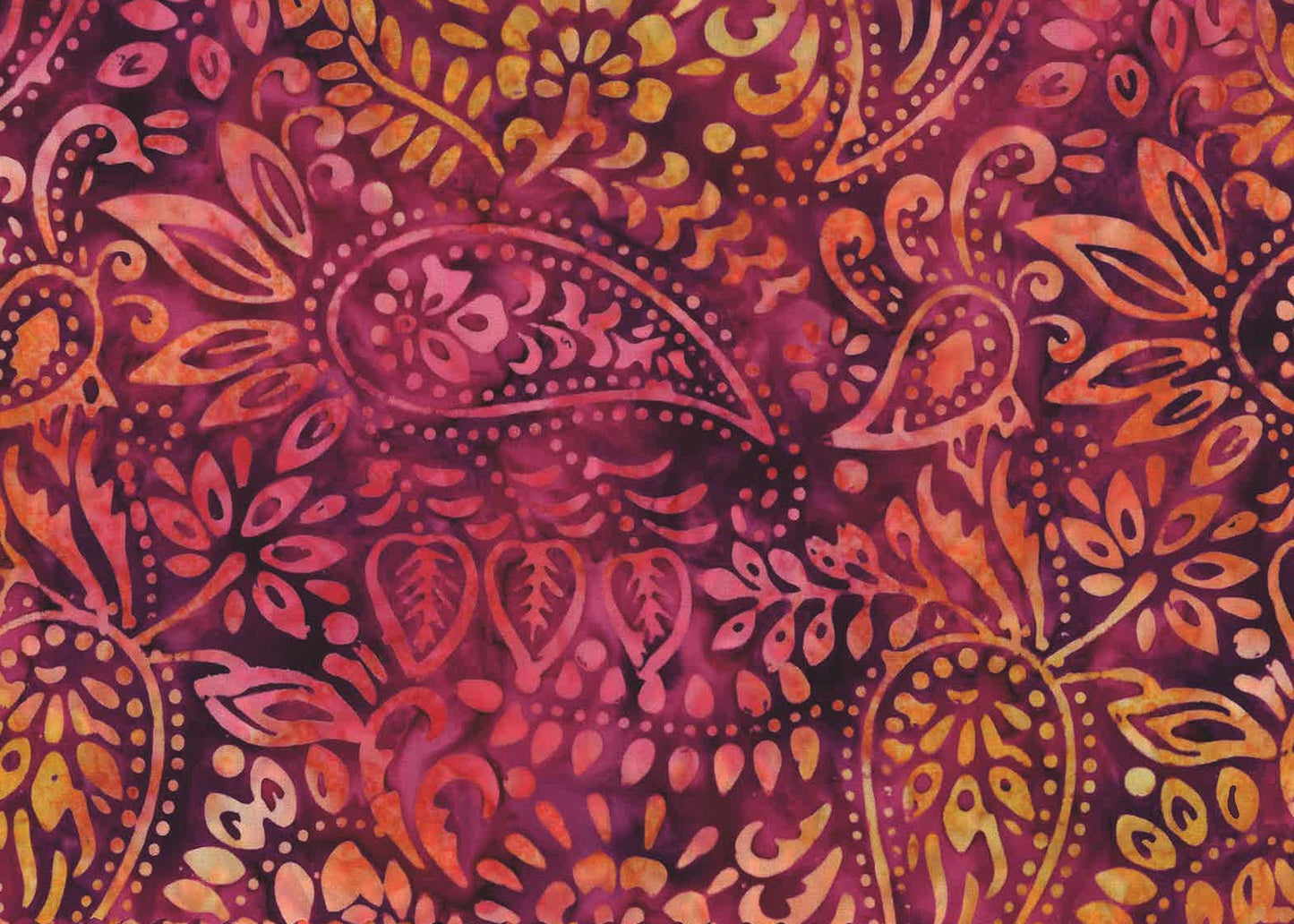 OASIS FABRICS BATIK 72-4642 PAISLEY PINK