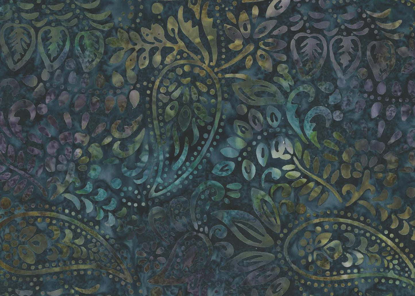 OASIS FABRICS BATIK 72-4643 PAISLEY BLUE