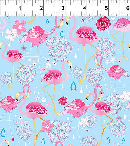 In The Beginning Fabrics - Alice 11AL-1 Flamingos - Pink