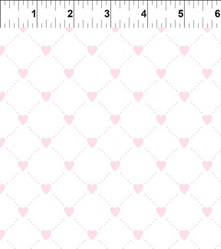 In The Beginning Fabrics - Alice 14AL-1 Heart Grid - Pink