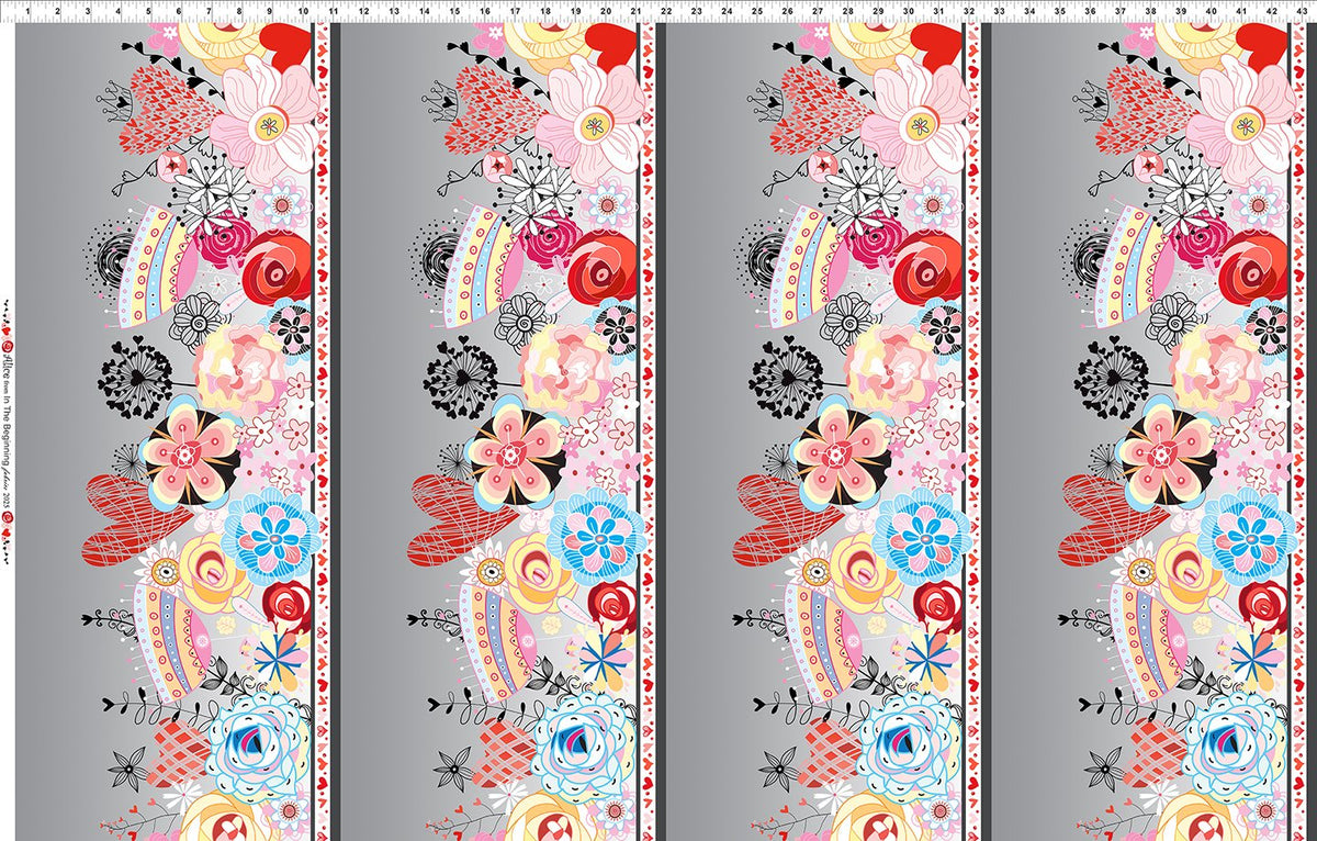 In The Beginning Fabrics - Alice 1AL-1 Multi Border