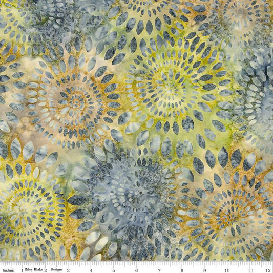 Wide Back Expressions Batiks Dahlias Pistachio 3-Yard Package 3YD-BTWB23010-283