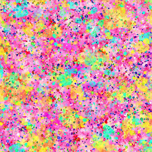 OASIS FABRICS SPOT ON ! SPLATTER PINK OA-597694