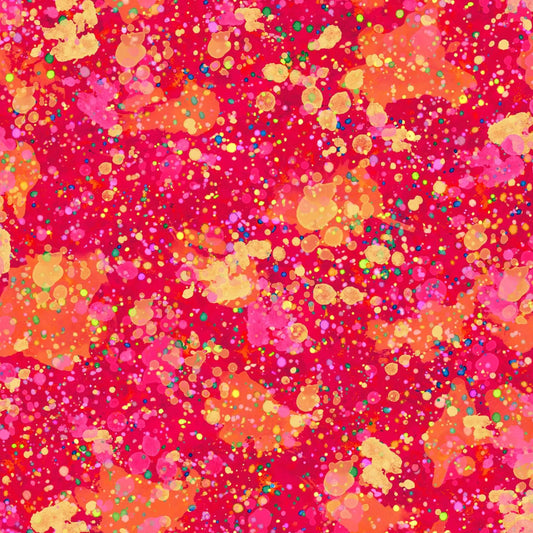 OASIS FABRICS SPOT ON ! SPLATTER RED OA-597698