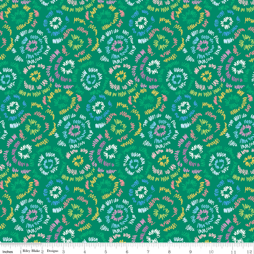 Riley Blake Designs Get your Cray-On 15413 Green