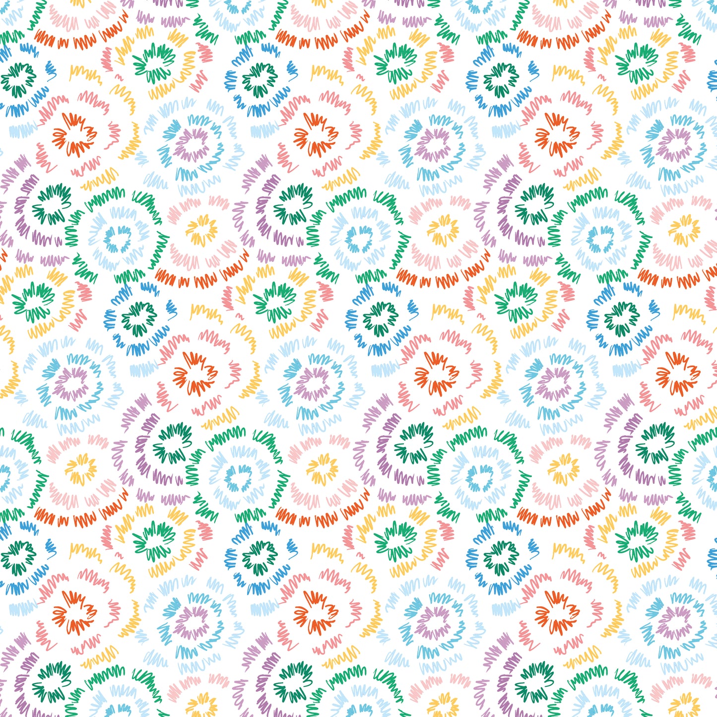 Riley Blake Designs Get your Cray-On 15413 White