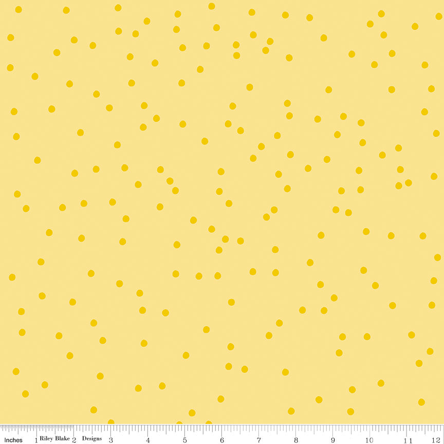 Riley Blake Designs On The Dot by Sew Yeah Quilting C17030-Lemonade