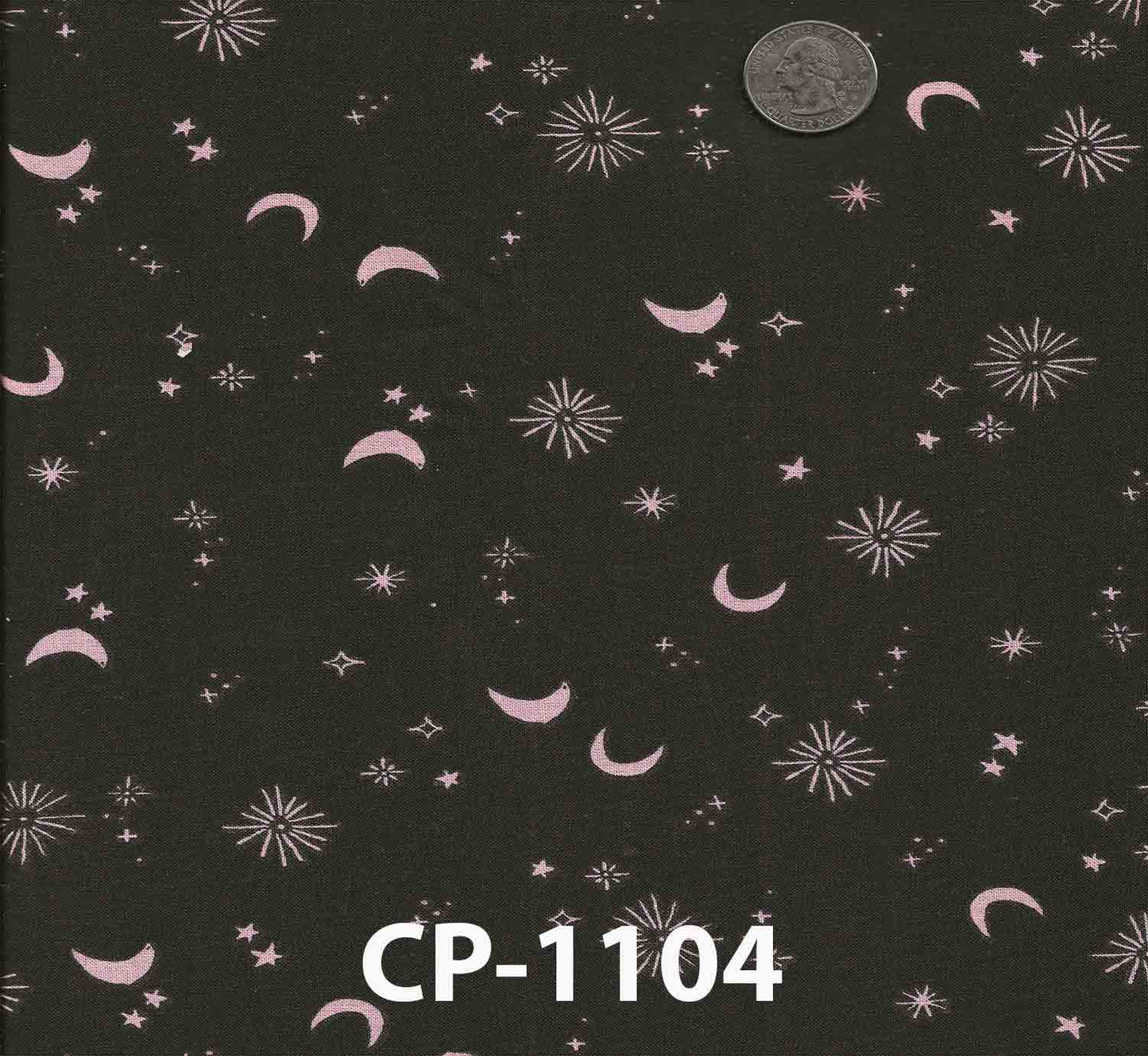 RICHLIN FABRICS Halloween Print CP-1104 Spellbound Black