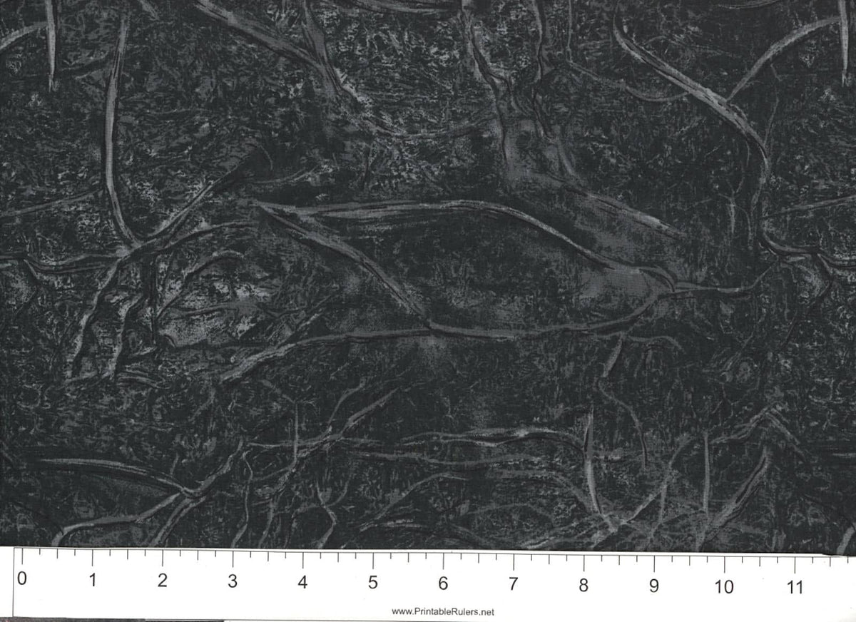 SANTEE 108" BROWN COTTON Branches TEXTURE SN49378/804 Black