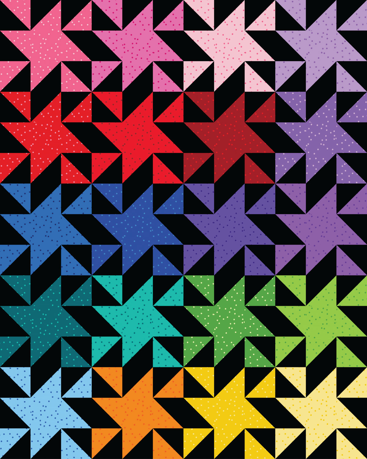 Riley Blake and Sew Yeah Quilting On the Dot Vegas Star Quilt Kit