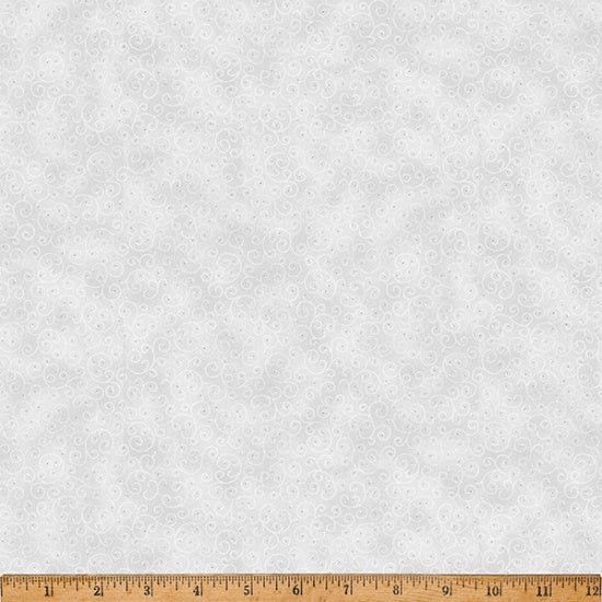 HOFFMAN FABRICS Christmas Splendor W7784-176S Dotty Scroll Ice/Silver