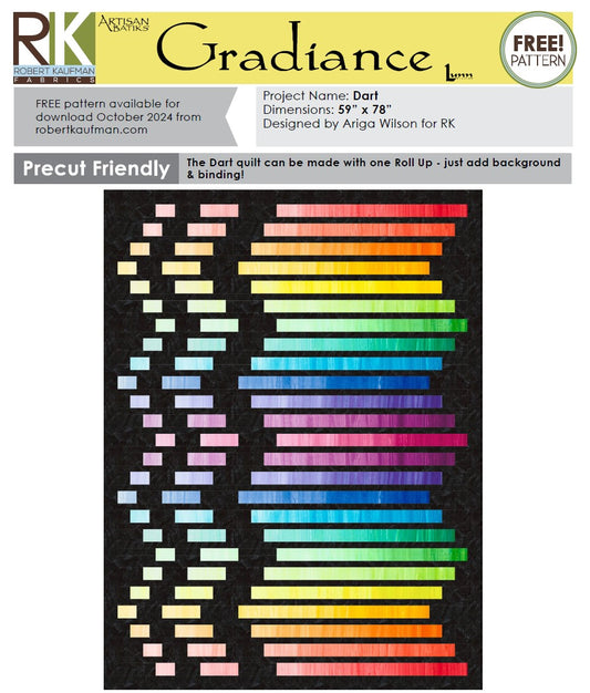 Robert Kaufman Dart Pattern Gradiance Kit designed by Ariga Wilson