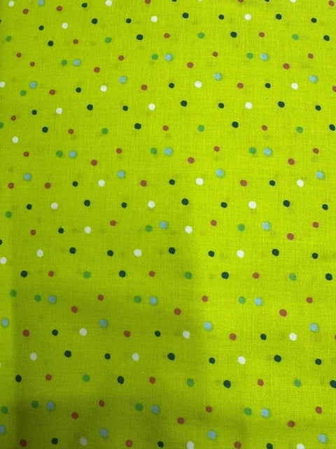 RICHLIN FABRICS Multi Dots FP7984 Green