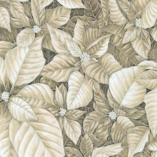 Robert Kaufman - Holiday Flourish Snow Flower SRKM-21597-160 TAUPE