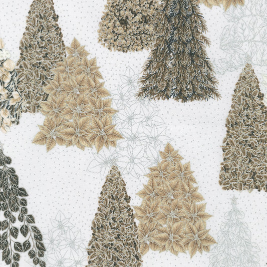 Robert Kaufman - Holiday Flourish Snow Flower SRKM-21598-303 BLANC