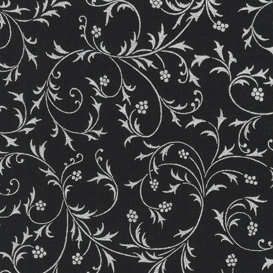 Robert Kaufman - Holiday Flourish Snow Flower SRKM-21600-181 ONYX