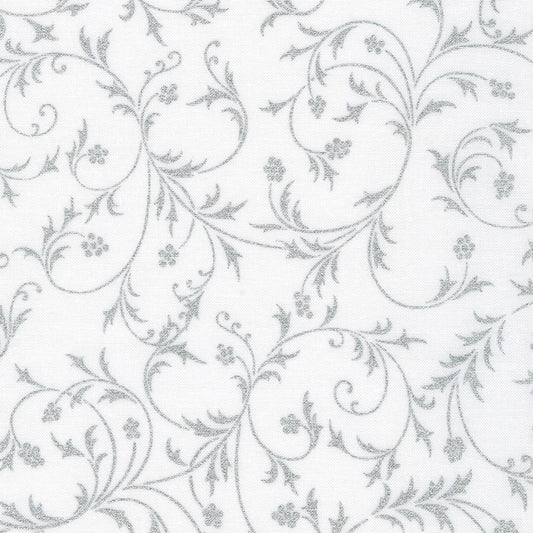 Robert Kaufman - Holiday Flourish Snow Flower SRKM-21600-88 Ice