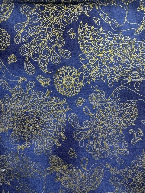 OASIS FABRICS IMPERIAL GARDEN OA-604161 Blue Metallic