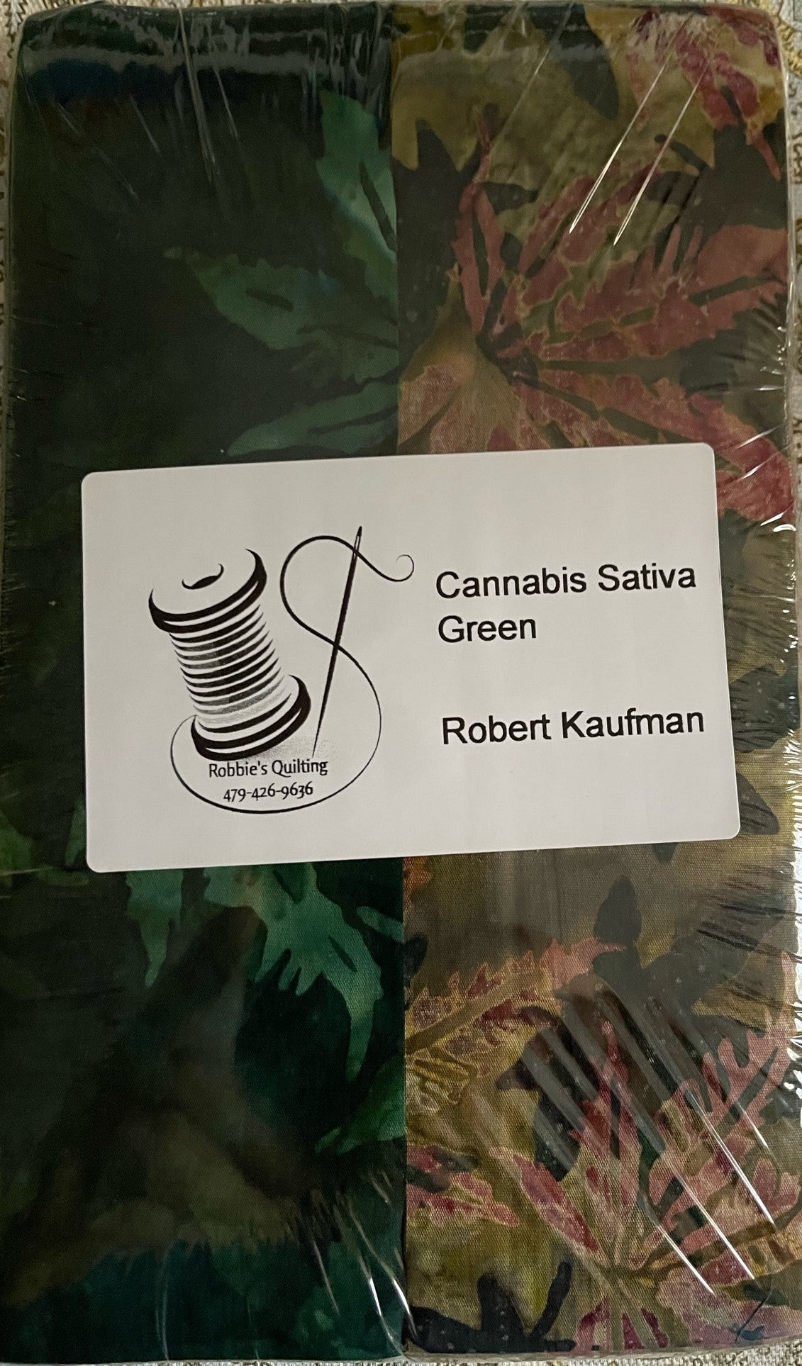 Robert Kaufman - Cannabis Sativa Green Log Cabin Quilt Kit