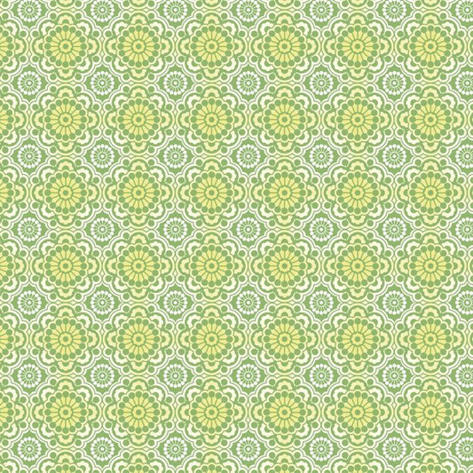 RICHLIN FABRICS MEDALLION FP-7401 GREEN
