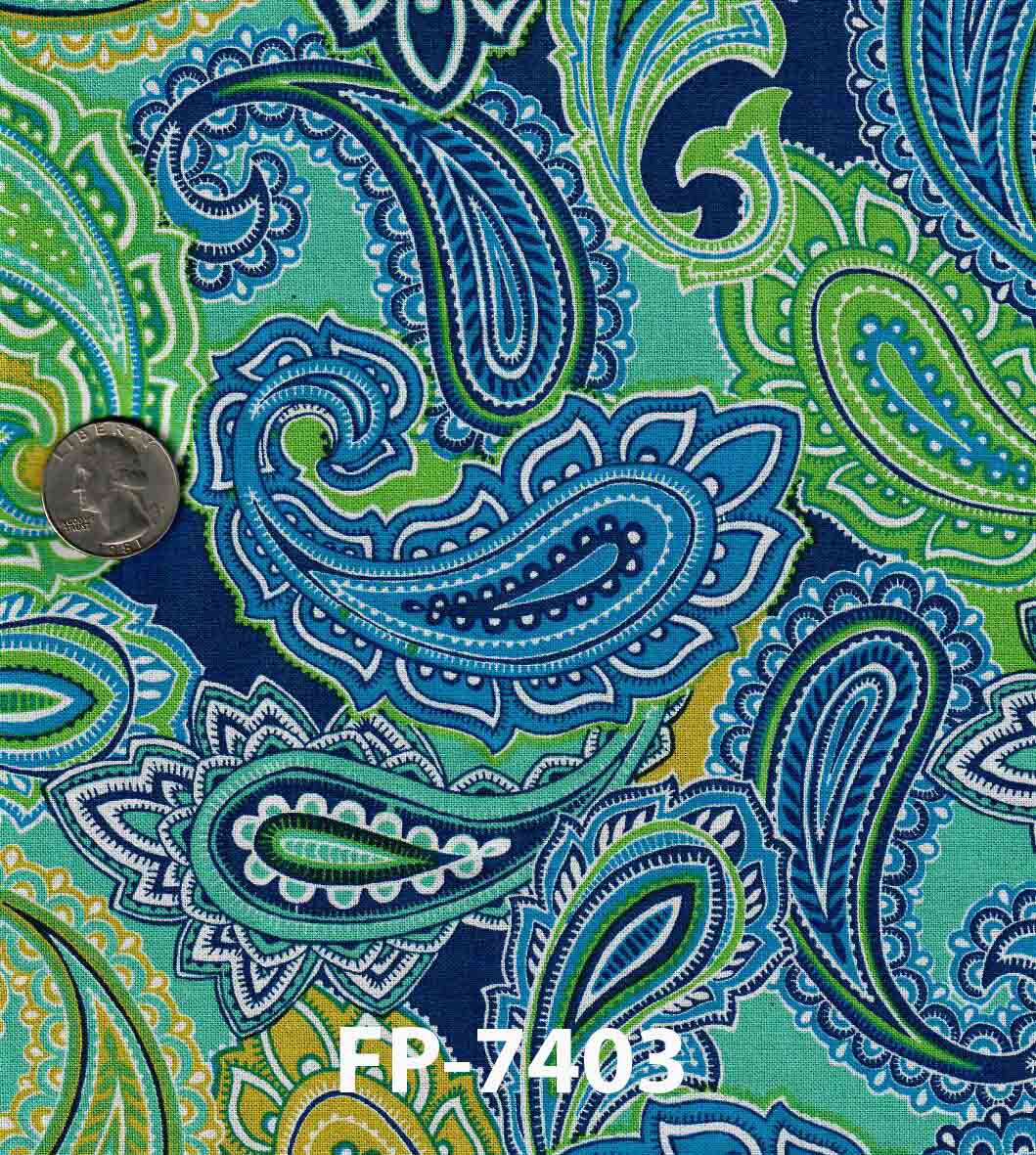 RICHLIN FABRICS WATER MOSAIC FP-7403 PAISLEYS