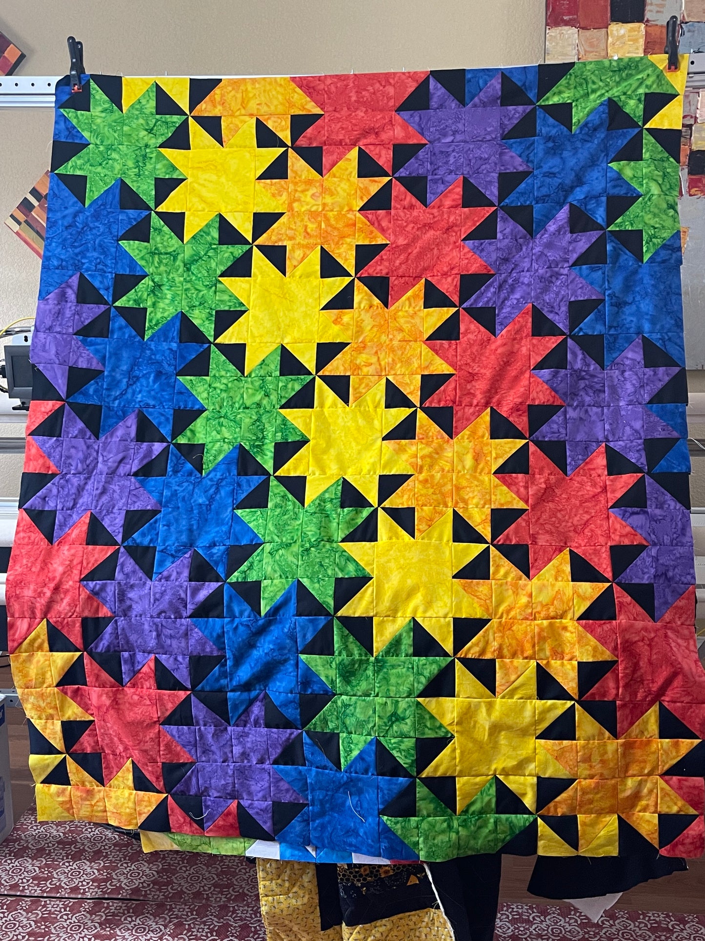 Rainbow Star Quilt Kit