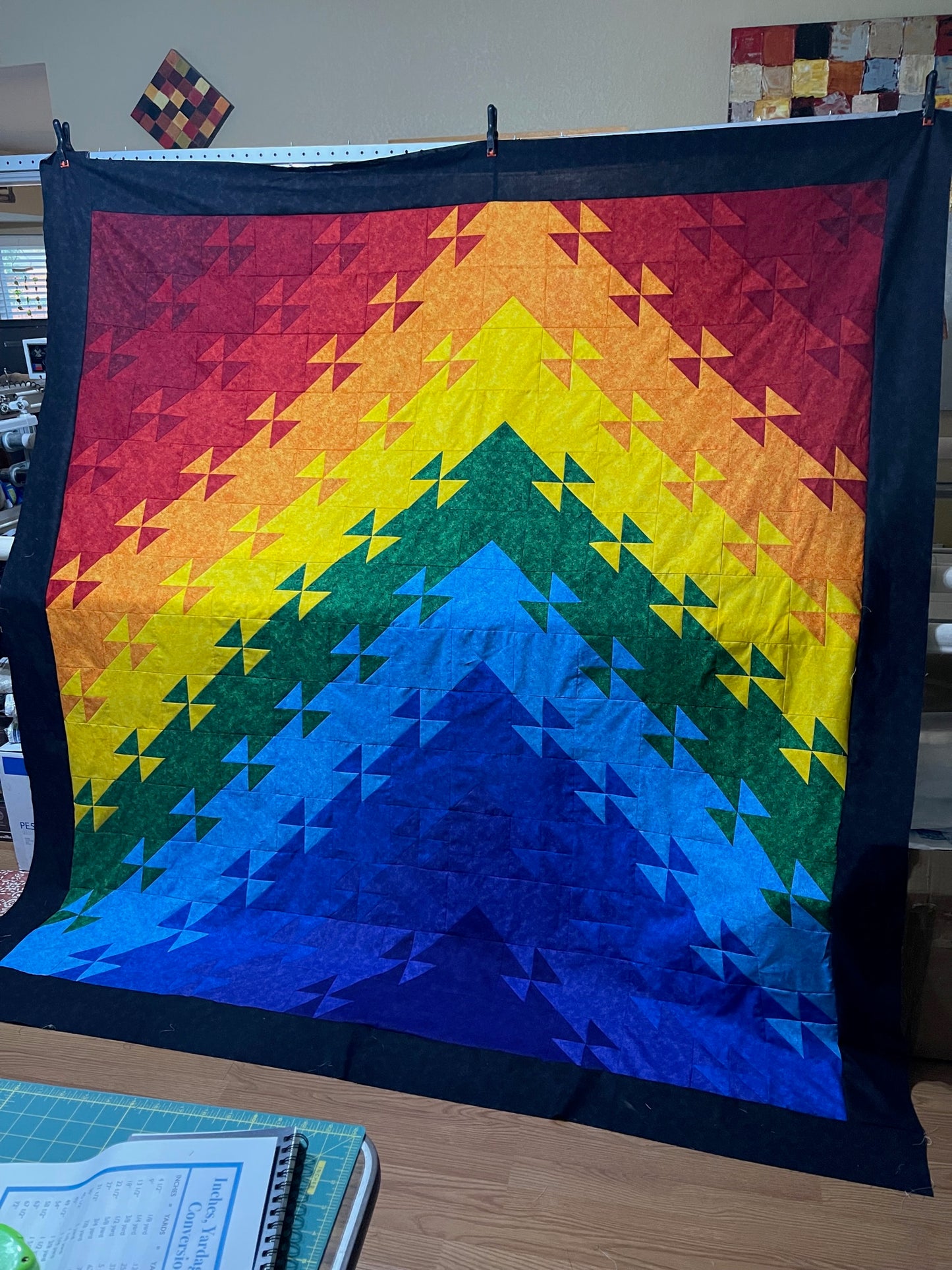Rainbow Mountain Queen Size Quilt Kit from The Fabric Addict