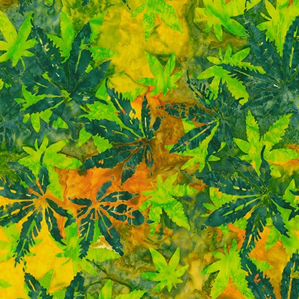 Robert Kaufman Artisan Batiks Cannabis Sativa SRK-20502-193 Summer