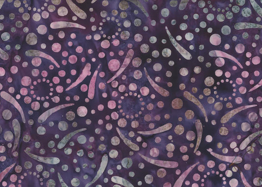 OASIS FABRICS BATIK 72-4681 SPLASH PURPLE